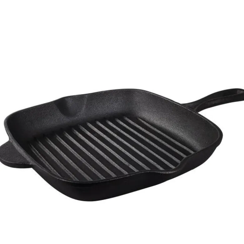 Cast iron grillpanne firkantet 2,2L svart
