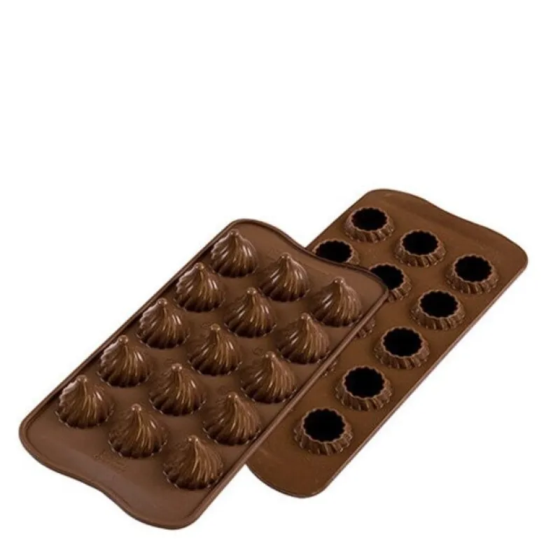 Choco Flame silikonform for praliner 2,7x2,8 cm 15 stk