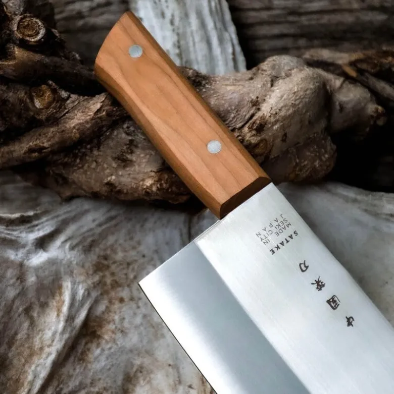 Chopper kniv trehåndtak