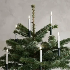 Christmas juletrelys 6 stk hvit