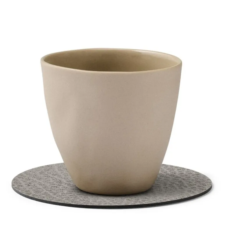 Circle Hippo glassbrikke 10 cm antrasitt grå