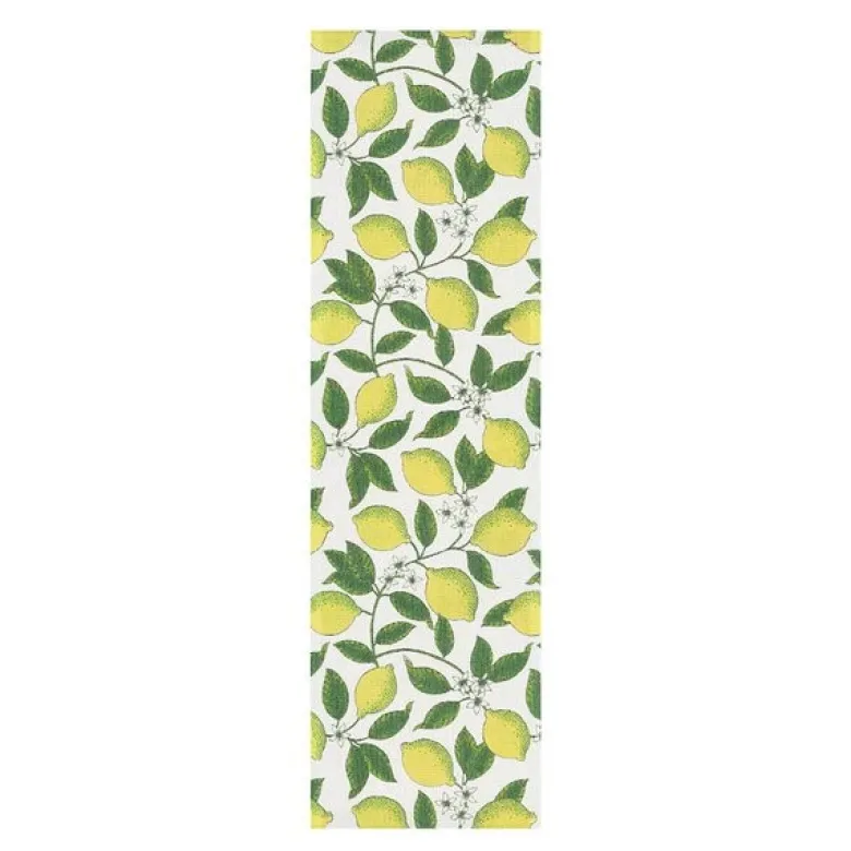 Citroner bordløper 35x120 cm gul