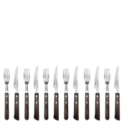 Classic biffbestikk 12 deler brun/blank