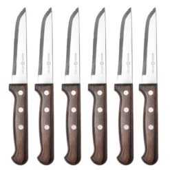 Classic biffkniv 6 stk natur/blank