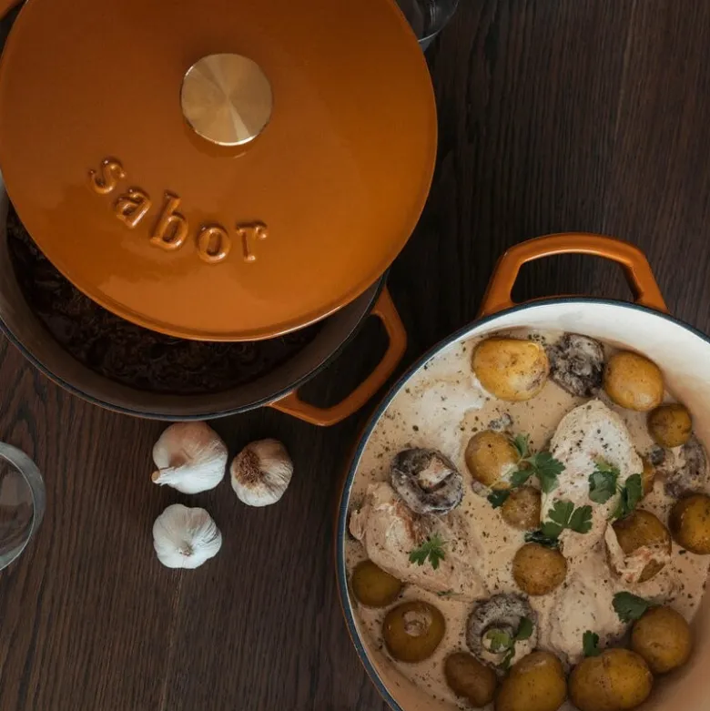 Classic støpejernsgryte 6,7L pumpkin spice
