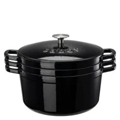 Classic støpejernsgrytesett 3 stk 1,6L + 3L + 4,9L svart