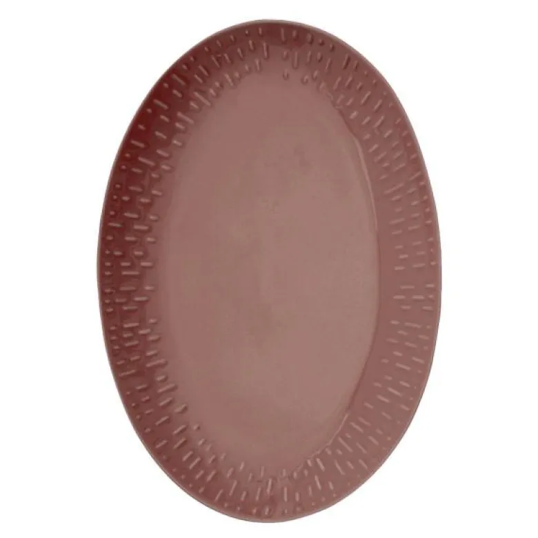 Confetti ovalt fat 36x25,5 cm bordeaux