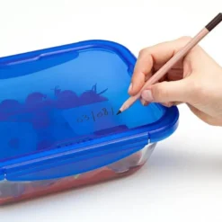 Cook & Go matboks 24x18cm 1,9L klar/blå