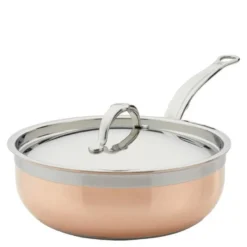 Copperbond traktørpanne med lokk 24cm 3,7L kobber