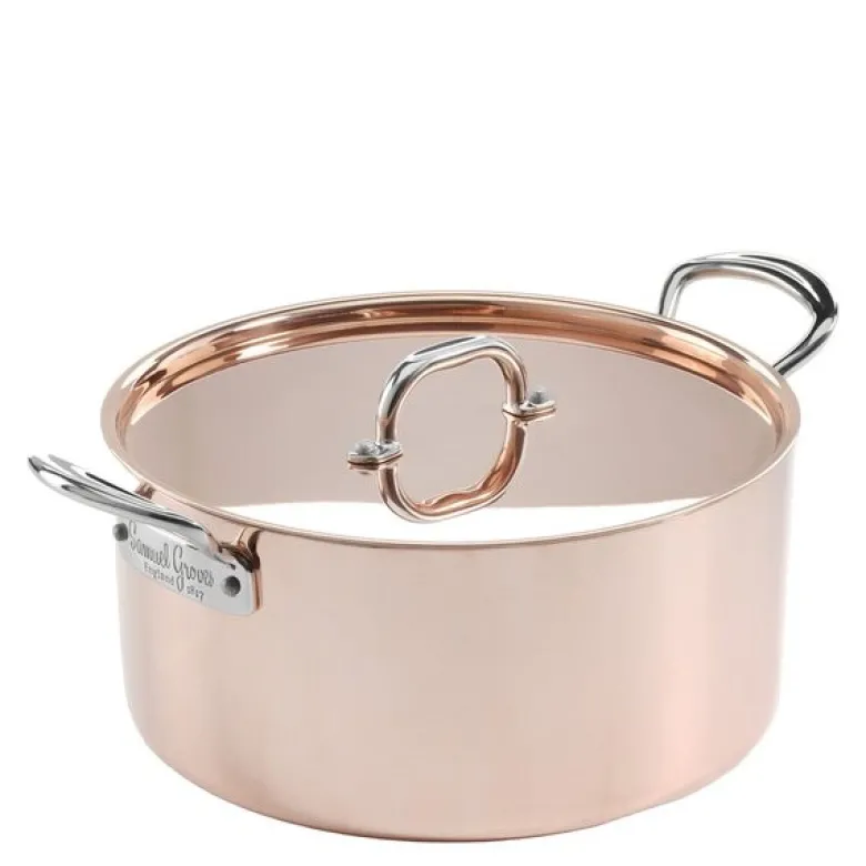 Copper Induction gryte med lokk 3L