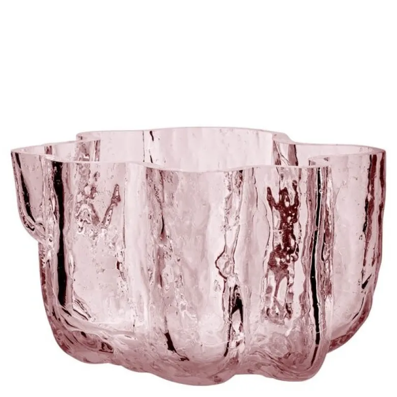 Crackle lyslykt 5,8 cm rosa