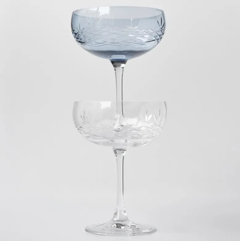 Crispy Gatsby champagneskål 30 cl 2 stk sapphire