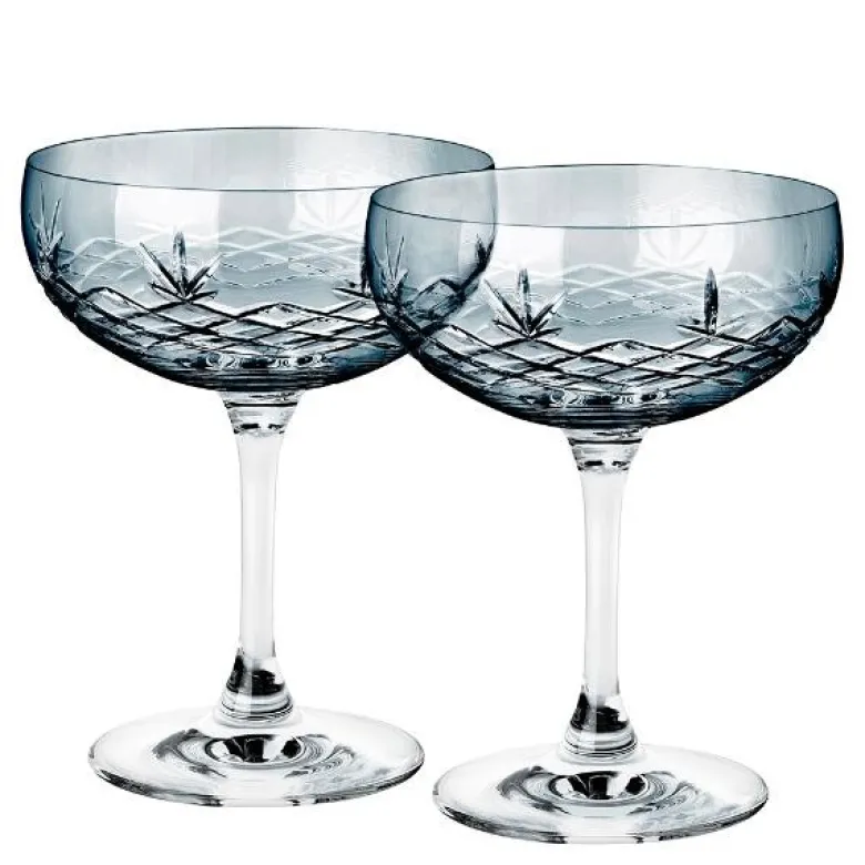 Crispy Gatsby champagneskål 30 cl 2 stk sapphire