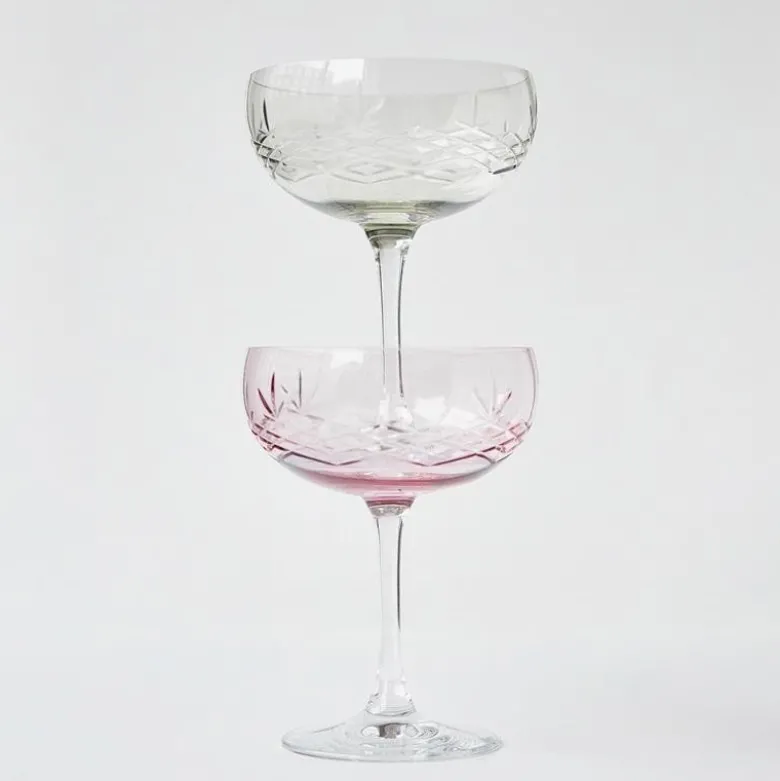 Crispy Gatsby champagneskål 30 cl 2 stk topaz