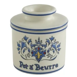 Crock Art Nouveau smørklokke blå