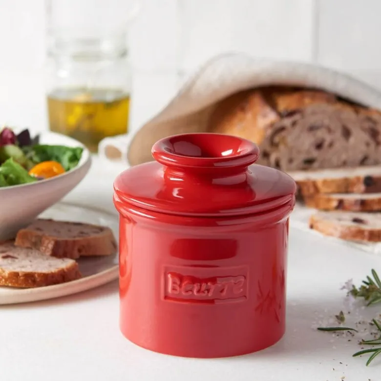 Crock Retro Café smørklokke rød