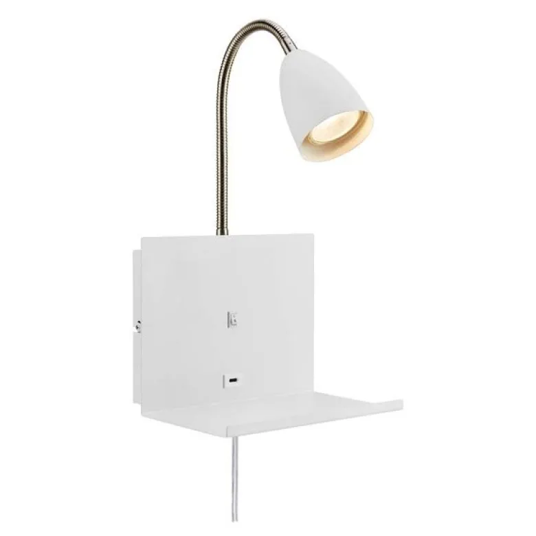 Cuarto vegglampe 27 cm hvit