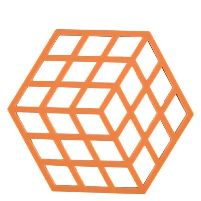 Cube bordskåner 16x14 cm orange