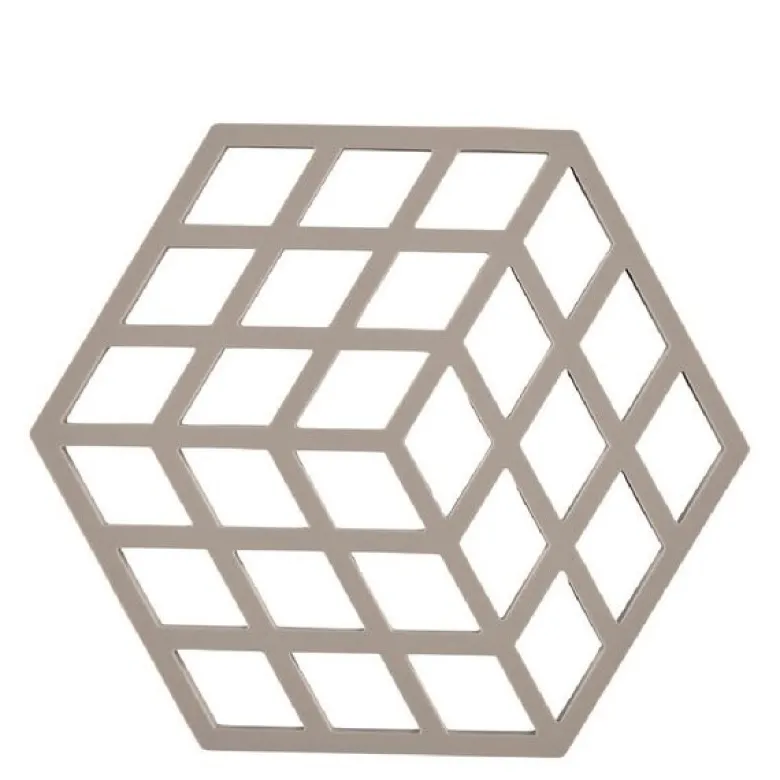 Cube bordskåner 16x14 cm taupe