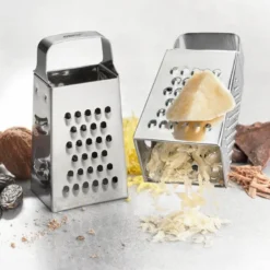 Cubi mini rivjern 4 cm børstet stål