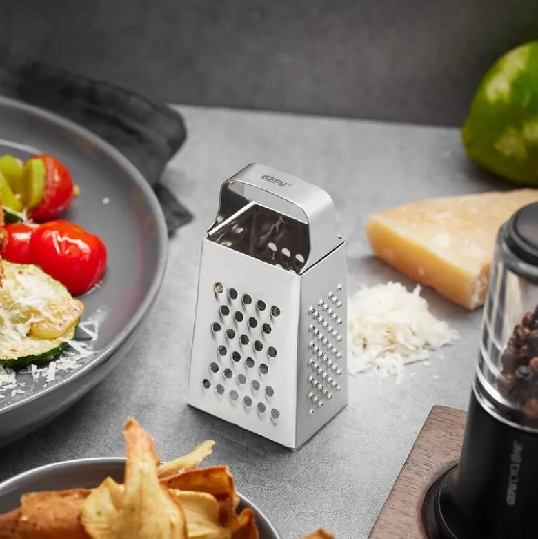 Cubi mini rivjern 4 cm børstet stål