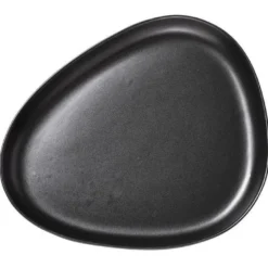 Curve Stoneware serveringsfat 35x30 cm svart