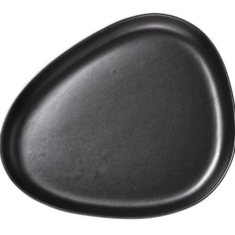 Curve Stoneware serveringsfat 35x30 cm svart