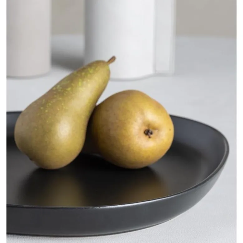 Curve Stoneware serveringsfat 35x30 cm svart