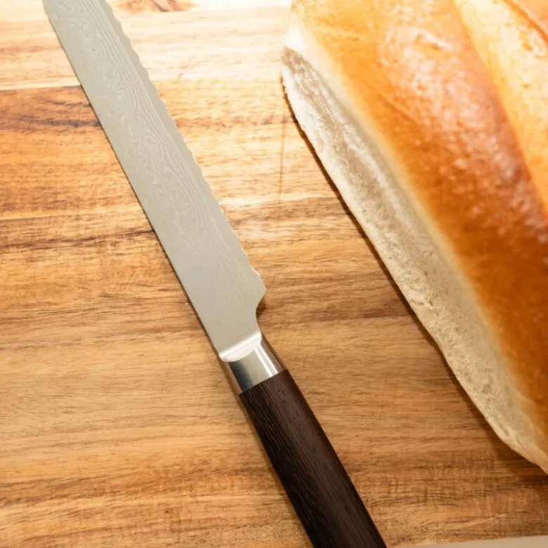 Damascus brødkniv 30 cm
