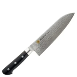 Damask santokukniv 18 cm svart