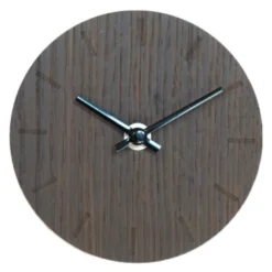Dark Oak klokke 12 cm mørk eik m/svart viser