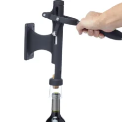 Deluxe veggmontert vinåpner 31,5 cm svart