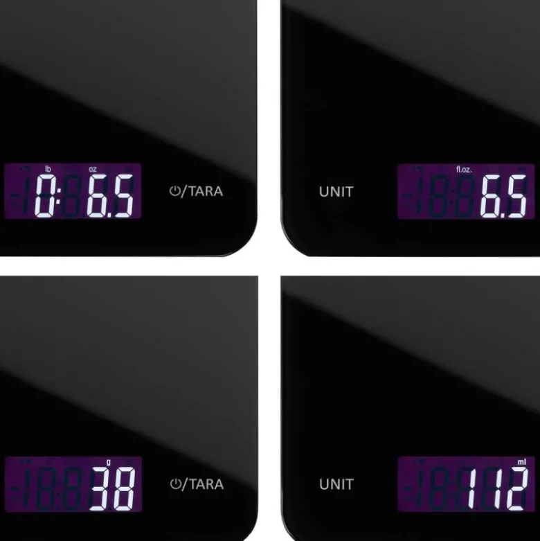 Digital kjøkkenvekt svart 1g/5kg