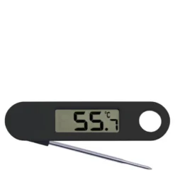 Digitalt termometer sammenleggbar svart