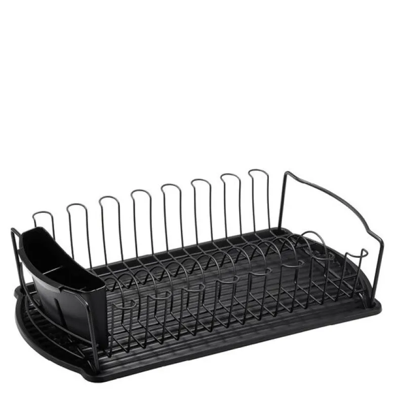 Disa oppvaskstativ med bestikkholder 48x28 cm svart