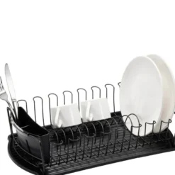 Disa oppvaskstativ med bestikkholder 48x28 cm svart
