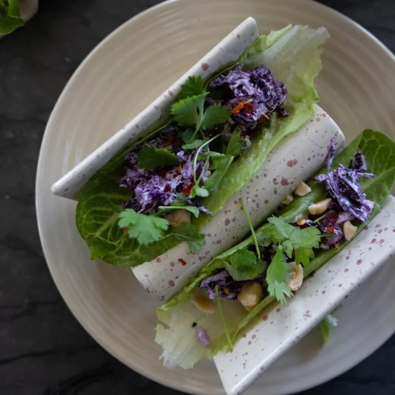 Ditte taco-stativ 2 stk beige/burgunder