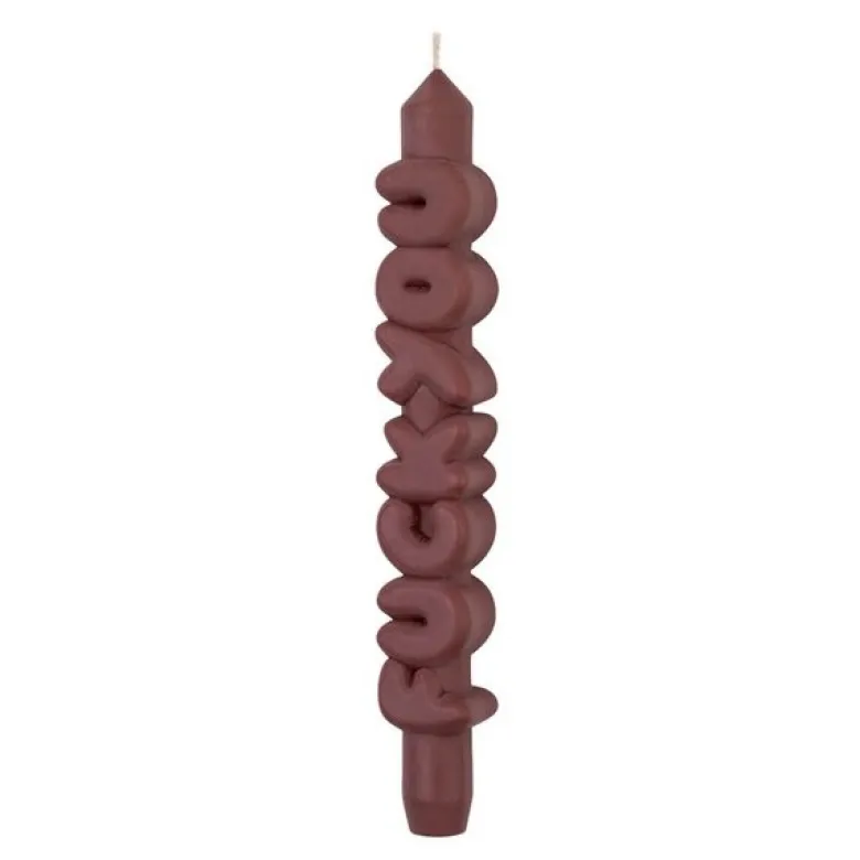 3D kronelys 23 cm F*CK YOU mocha