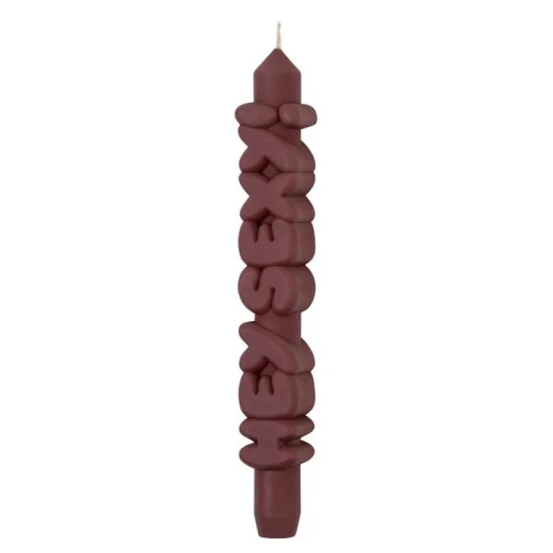 3D kronelys 23 cm HEY SEXY! mocha
