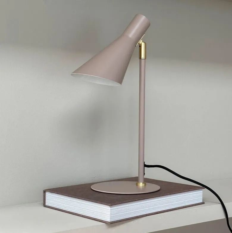 DL12 mini bordlampe 39,5 cm beige/messing