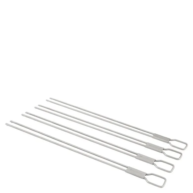 Doble grillspyd 30 cm 4 stk rustfritt stål