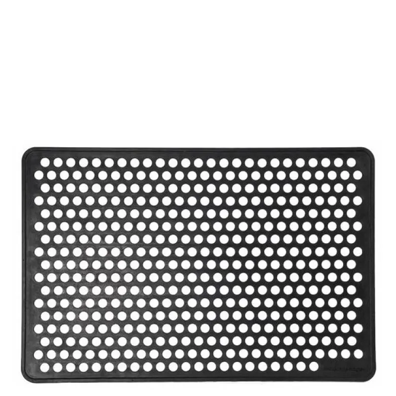 Dot dørmatte gummi 90x60 cm svart