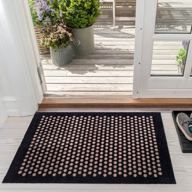 Dot gulvmatte 90x60 cm svart/sand