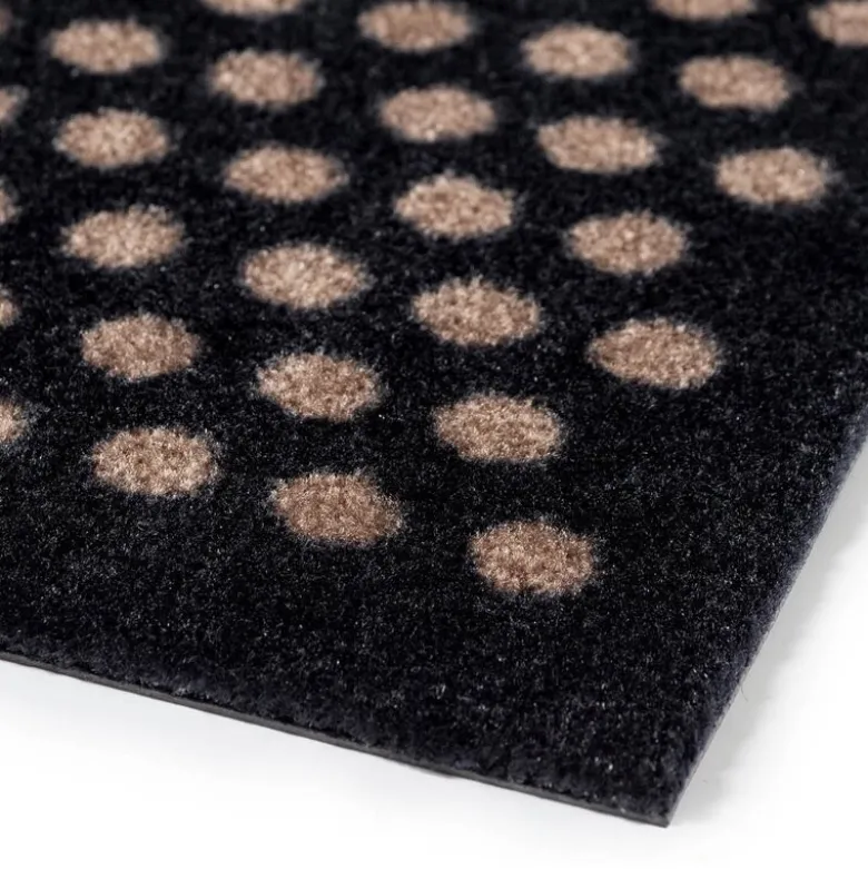 Dot gulvmatte 90x60 cm svart/sand