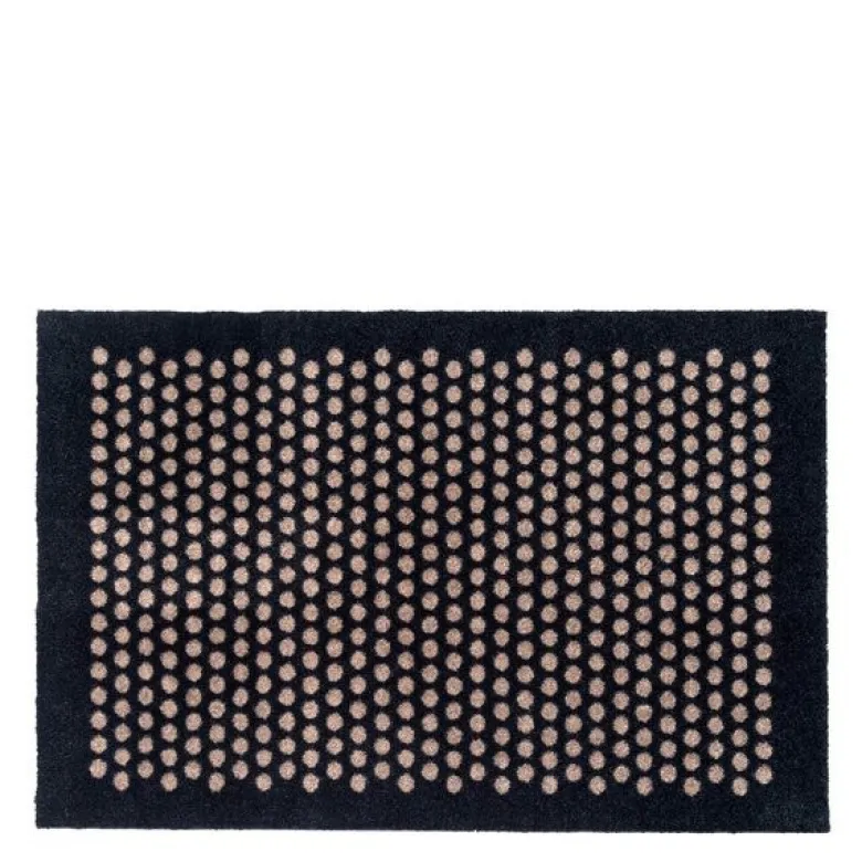 Dot gulvmatte 90x60 cm svart/sand