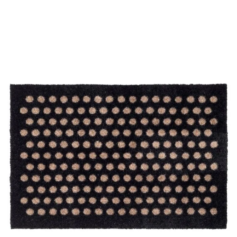 Dot gulvmatte 40x60 cm svart/sand