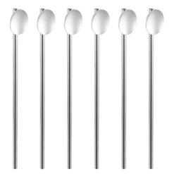 Drink Collection barskje m/sugerør 18 cm 6 stk blank