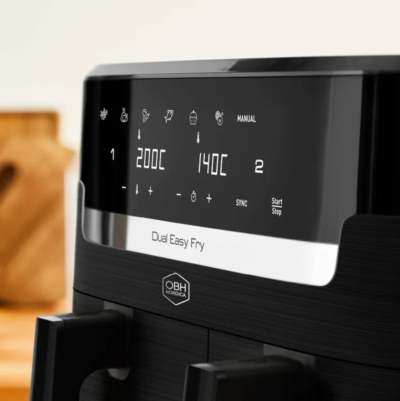 Dual Easy Fry airfryer 3,1L+5L svart
