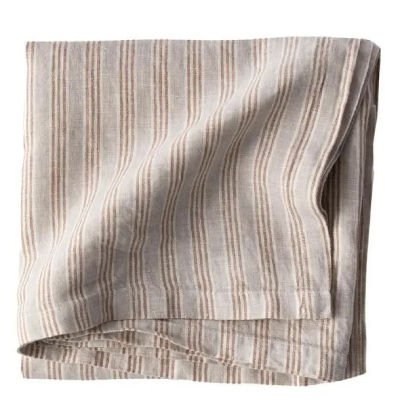 Duk lin 145x145 cm hazelnut stripe
