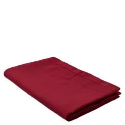 Duk med brodert hullsøm 340x140 cm mørkerød